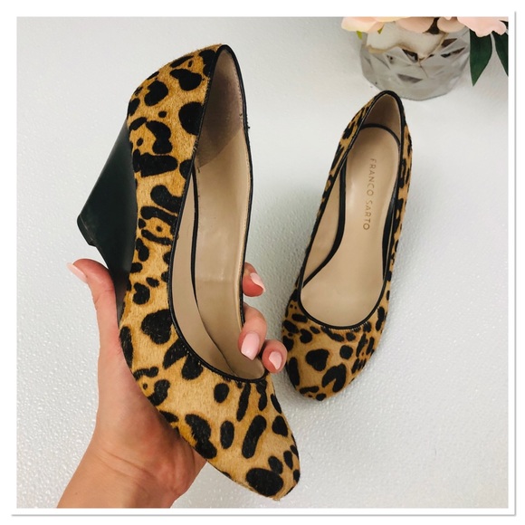 Franco Sarto Shoes - Franco Sarto Helio Leopard calf hair wedge pump